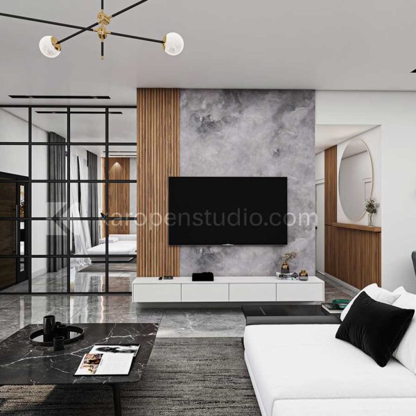 نمونه طراحی واحد مسکونی مدرن کاروپن استودیو