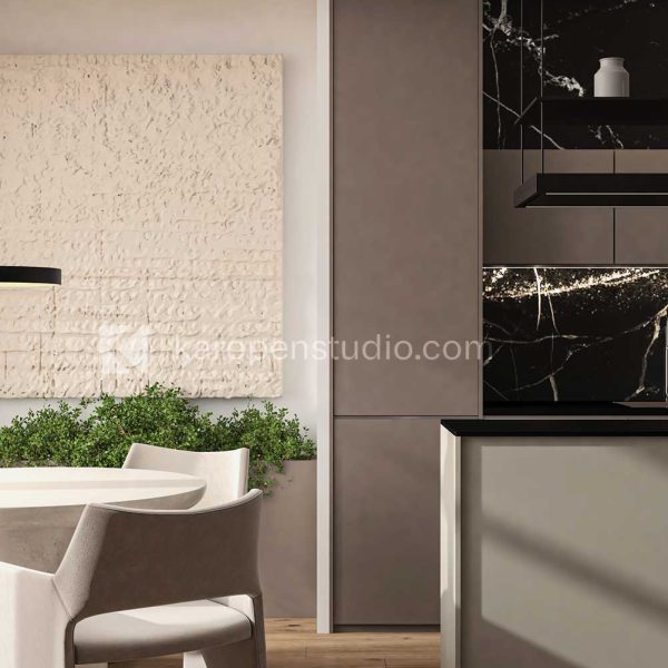 نمونه طراحی کابینت آشپزخانه سبک مدرن از کاروپن