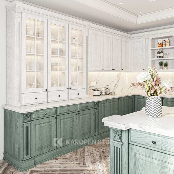 طراحی انواع کابینت کلاسیک