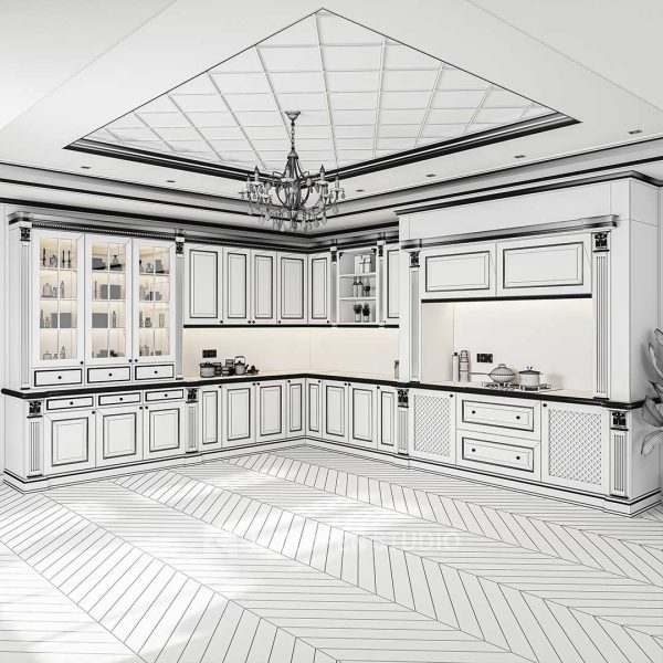 طراحی انواع کابینت سبک کلاسیک