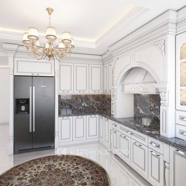 نمونه طراحی کابینت سبک کلاسیک کاروپن